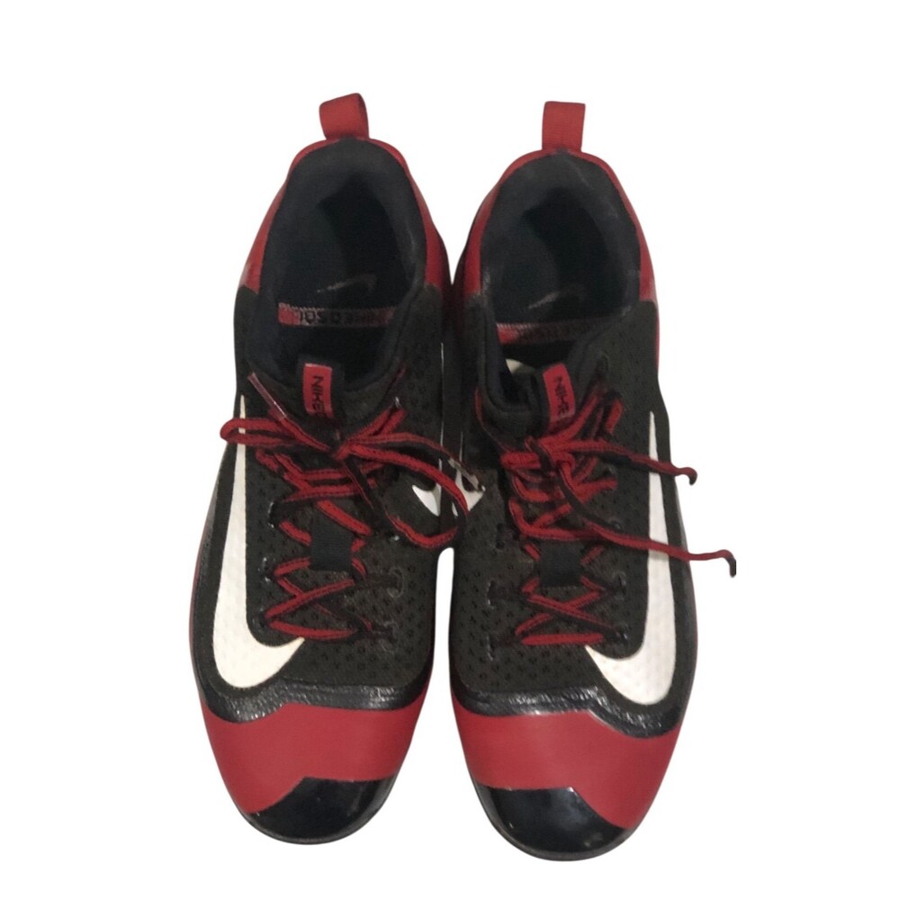 Nike Air Huarache Football Cleats Mens Red And Black Size 10